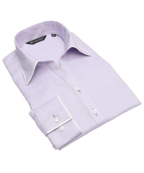 TOKYO SHIRTS(トウキョウシャツ)の「形態安定ノーアイロン スキッパー 長袖ビジネスワイシャツ(ビジネスシャツ・レディース・パープル・S/M/XL/L/LL)」の1枚目の写真