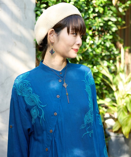 チャイハネ（チャイハネ）の「【チャイハネ】トルランプピアス（ピアス（両耳用）・レディース・ブルー/オレンジ/パープル/グリーン/ホワイト・FREE）」の9枚目の写真