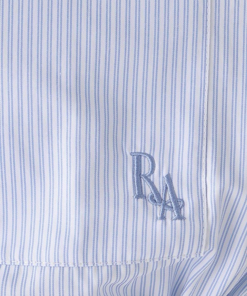 repipi armario（レピピ アルマリオ）の「ドロストショートシャツ（シャツ/ブラウス・キッズ・ホワイト/ブルー系その他/ブルー系その他2・SMALL/LARGE/MEDIUM）」の12枚目の写真