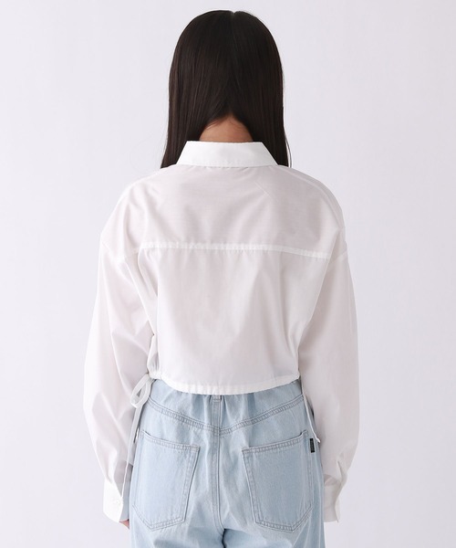 repipi armario（レピピ アルマリオ）の「ドロストショートシャツ（シャツ/ブラウス・キッズ・ホワイト/ブルー系その他/ブルー系その他2・SMALL/LARGE/MEDIUM）」の14枚目の写真