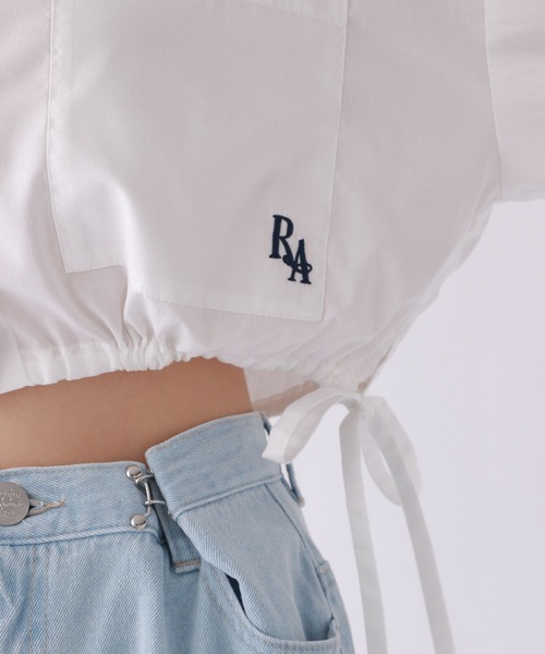 repipi armario（レピピ アルマリオ）の「ドロストショートシャツ（シャツ/ブラウス・キッズ・ホワイト/ブルー系その他/ブルー系その他2・SMALL/LARGE/MEDIUM）」の17枚目の写真