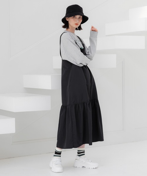 LAKOLE（ラコレ）の「サス付タフタティアードワンピース / 997312（ワンピース・レディース・ブラック/オリーブ/チャコールグレー・SMALL/MEDIUM）」の9枚目の写真