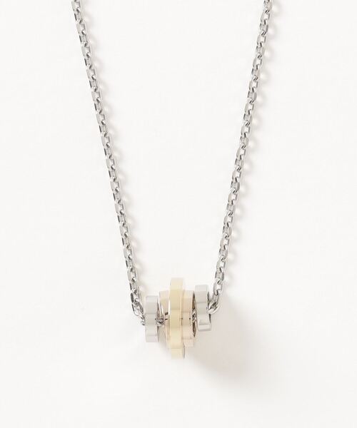 TOMMY HILFIGER(トミーヒルフィガー)の「【TOMMY HILFIGER】TRI METAL CIRCLE NECKLACE(ネックレス・レディース・シルバー・FREE)」の1枚目の写真