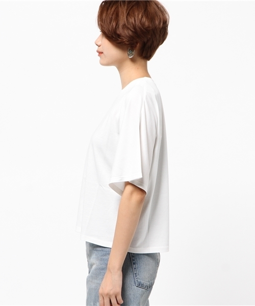 AZUL by moussy(アズールバイマウジー)の「綿モダールSUN天竺キモノスリーブPO(Tシャツ/カットソー・レディース・オフホワイト/ライトベージュ/ブラック/ネイビー・MEDIUM/LARGE/SMALL)」の10枚目の写真