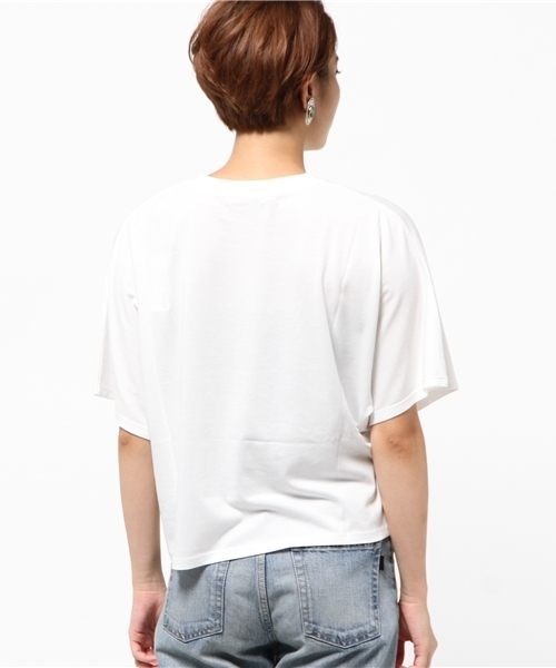 AZUL by moussy(アズールバイマウジー)の「綿モダールSUN天竺キモノスリーブPO(Tシャツ/カットソー・レディース・オフホワイト/ライトベージュ/ブラック/ネイビー・MEDIUM/LARGE/SMALL)」の11枚目の写真