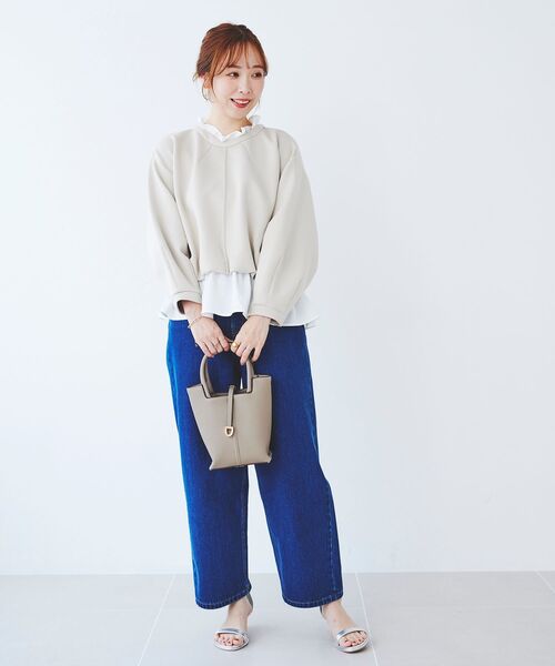 le.coeur blanc（ルクールブラン）の「ベルト付ショルダーBAG（ショルダーバッグ・レディース・ブラウン系その他3/グレイッシュベージュ・FREE）」の6枚目の写真