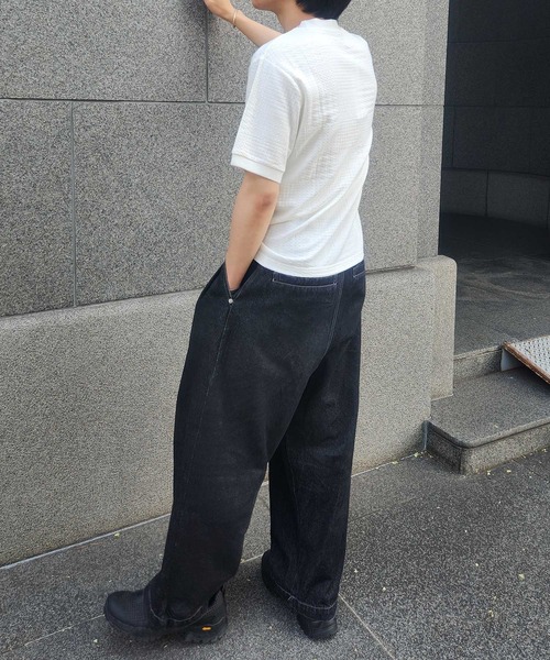 UNION STATION（ユニオンステーション）の「リンクスジャガードグレンチェック柄T（Tシャツ/カットソー・メンズ・ライトブルー/ホワイト/ネイビー・LL/L/M/S）」の13枚目の写真