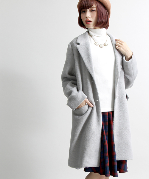 WEGO(ウィゴー)の「WEGO/チェスターコート(チェスターコート・レディース・ブラック/グレー/カーキ/ネイビー/キャメル・MEDIUM/LARGE)」の19枚目の写真