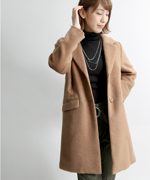 WEGO(ウィゴー)の「WEGO/チェスターコート(チェスターコート・レディース・ブラック/グレー/カーキ/ネイビー/キャメル・MEDIUM/LARGE)」の22枚目の写真