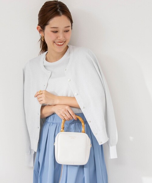 NOLLEY’S(ノーリーズ)の「コットンクルーネックカーディガン(カーディガン/ボレロ・レディース・ブルー/イエロー/シルバー/ネイビー・38/36)」の16枚目の写真