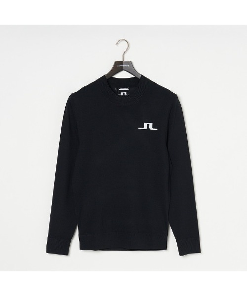 新品タグ付き未使用　J.LINDEBERG 長袖セーター セール】【J.LINDEBERG/GOLF】JLロゴクルーネックセーター（ニット