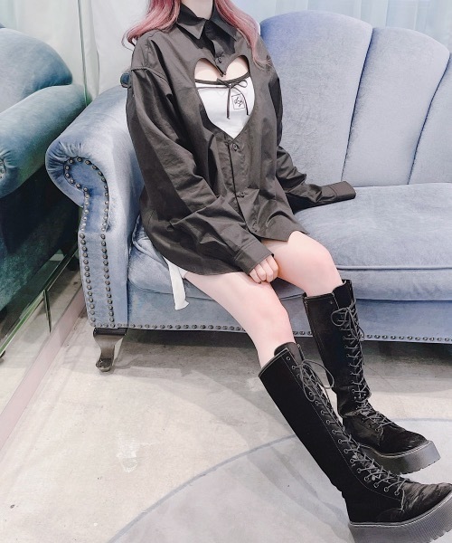 lilLilly（リルリリー）の「ボーイズハートシャツ（シャツ/ブラウス 