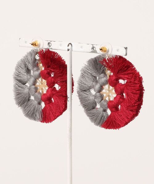 tone（トーン）の「【YM】ツートン×タッセルチャーム　サージカルステンレス(MA)（チャーム・レディース・レッド・FREE）」の3枚目の写真