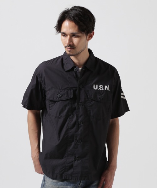 AVIREX（アヴィレックス）の「NAVAL FATIGUE SHIRT / ネイバル ファティーグ シャツ / AVIREX / アヴィレックス（シャツ/ブラウス・メンズ・アイボリー/オリーブ/ネイビー・MEDIUM/LARGE/X-LARGE/XX-LARGE/M/L/2XL/XL）」の3枚目の写真