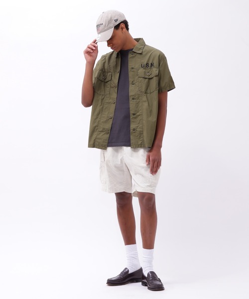 AVIREX（アヴィレックス）の「NAVAL FATIGUE SHIRT / ネイバル ファティーグ シャツ / AVIREX / アヴィレックス（シャツ/ブラウス・メンズ・アイボリー/オリーブ/ネイビー・MEDIUM/LARGE/X-LARGE/XX-LARGE/M/L/2XL/XL）」の5枚目の写真