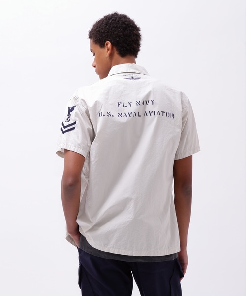 AVIREX（アヴィレックス）の「NAVAL FATIGUE SHIRT / ネイバル ファティーグ シャツ / AVIREX / アヴィレックス（シャツ/ブラウス・メンズ・アイボリー/オリーブ/ネイビー・MEDIUM/LARGE/X-LARGE/XX-LARGE/M/L/2XL/XL）」の8枚目の写真