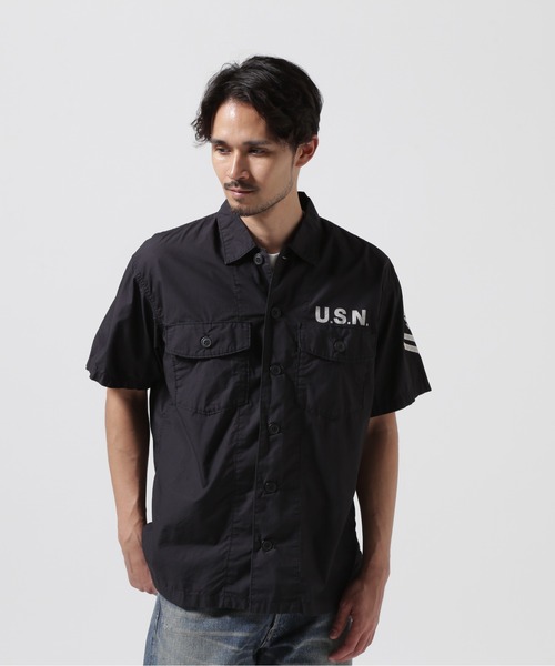 AVIREX（アヴィレックス）の「NAVAL FATIGUE SHIRT / ネイバル ファティーグ シャツ / AVIREX / アヴィレックス（シャツ/ブラウス・メンズ・アイボリー/オリーブ/ネイビー・MEDIUM/LARGE/X-LARGE/XX-LARGE/M/L/2XL/XL）」の11枚目の写真