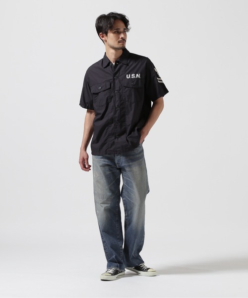 AVIREX（アヴィレックス）の「NAVAL FATIGUE SHIRT / ネイバル ファティーグ シャツ / AVIREX / アヴィレックス（シャツ/ブラウス・メンズ・アイボリー/オリーブ/ネイビー・MEDIUM/LARGE/X-LARGE/XX-LARGE/M/L/2XL/XL）」の13枚目の写真