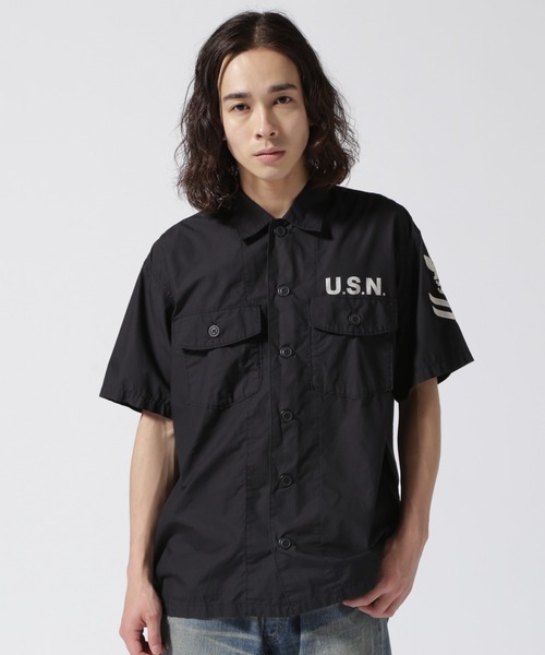 AVIREX（アヴィレックス）の「NAVAL FATIGUE SHIRT / ネイバル ファティーグ シャツ / AVIREX / アヴィレックス（シャツ/ブラウス・メンズ・アイボリー/オリーブ/ネイビー・MEDIUM/LARGE/X-LARGE/XX-LARGE/M/L/2XL/XL）」の16枚目の写真