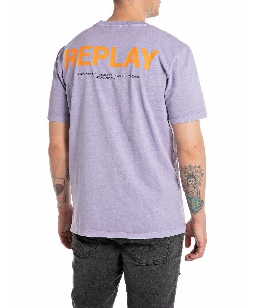 REPLAY(リプレイ)の「ヘビーコットンジャージープリント Tシャツ(Tシャツ/カットソー・メンズ・ダークブラック/ライラック/インディゴブルー/レッド/ミント・MEDIUM/LARGE/X-LARGE/SMALL)」の5枚目の写真