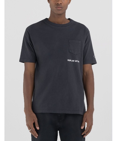 REPLAY(リプレイ)の「ヘビーコットンジャージープリント Tシャツ(Tシャツ/カットソー・メンズ・ダークブラック/ライラック/インディゴブルー/レッド/ミント・MEDIUM/LARGE/X-LARGE/SMALL)」の6枚目の写真