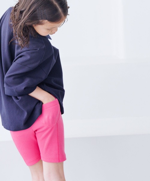 LOWRYS FARM（ローリーズファーム）の「リブサイクルパンツ　 106523（レギンス/スパッツ・キッズ・グリーン/ピンク/ブラック/パープル系その他/イエロー/ピンク系その他/ホワイト×ブラック・120cm/150cm/140cm/110cm/130cm）」の7枚目の写真