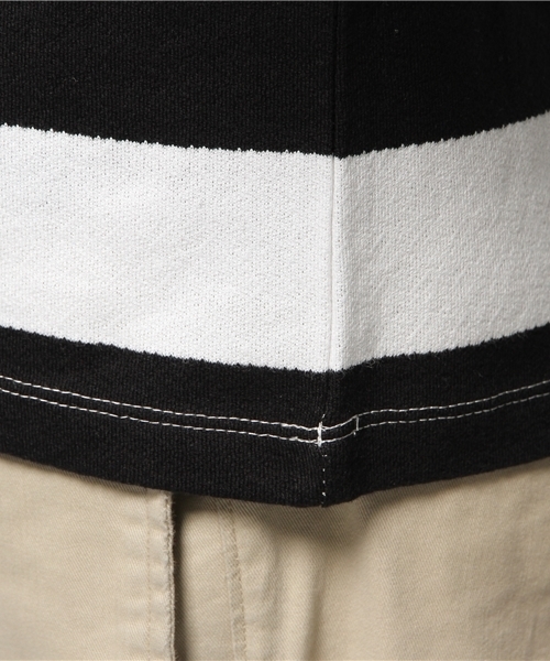 CIAOPANIC（チャオパニック）の「【Ciaopanic】　梨地ボーダーTee（Tシャツ/カットソー・メンズ・ネイビー/グレー/グリーン/ブラック・MEDIUM/LARGE）」の11枚目の写真