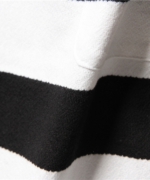 CIAOPANIC（チャオパニック）の「【Ciaopanic】　梨地ボーダーTee（Tシャツ/カットソー・メンズ・ネイビー/グレー/グリーン/ブラック・MEDIUM/LARGE）」の12枚目の写真