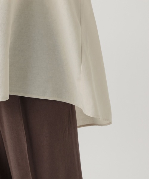 Elura（エルーラ）の「アイロンいらずリネンライクブラウス（Tシャツ/カットソー・レディース・ホワイト/ブラック/グレイッシュベージュ・FREE）」の17枚目の写真
