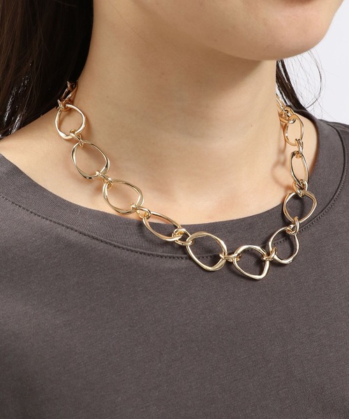 GLOBAL WORK Smile Seed Store（グローバルワーク スマイルシードストア）の「楕円チェーンネックレス2/108548（ネックレス・レディース・ゴールド/シルバー・FREE）」の11枚目の写真