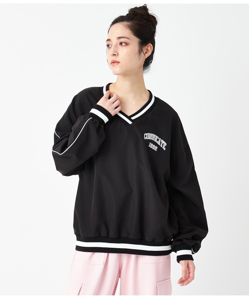 ANAP（アナップ）の「Vネックラインリブプルオーバー（Tシャツ/カットソー・レディース・サックスブルー/スミクロ/ホワイト・FREE）」の21枚目の写真