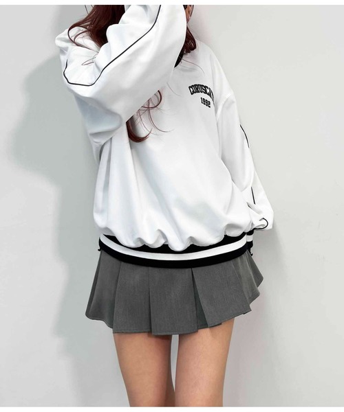 ANAP（アナップ）の「Vネックラインリブプルオーバー（Tシャツ/カットソー・レディース・サックスブルー/スミクロ/ホワイト・FREE）」の14枚目の写真
