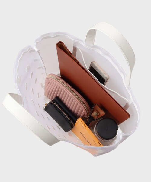 UNTITLED（アンタイトル）の「◆チュールドットトート（トートバッグ・レディース・ブラック/シルバー/ホワイト・99）」の11枚目の写真