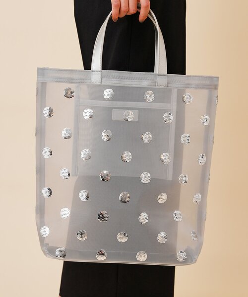 UNTITLED（アンタイトル）の「◆チュールドットトート（トートバッグ・レディース・ブラック/シルバー/ホワイト・99）」の13枚目の写真