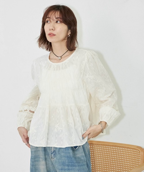 Auntie Rosa Holiday(アンティローザホリデー)の「カットワークレースブラウス(シャツ/ブラウス・レディース・アイボリー/オフホワイト・FREE)」の6枚目の写真