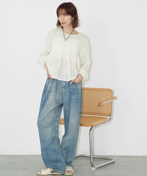 Auntie Rosa Holiday(アンティローザホリデー)の「カットワークレースブラウス(シャツ/ブラウス・レディース・アイボリー/オフホワイト・FREE)」の11枚目の写真