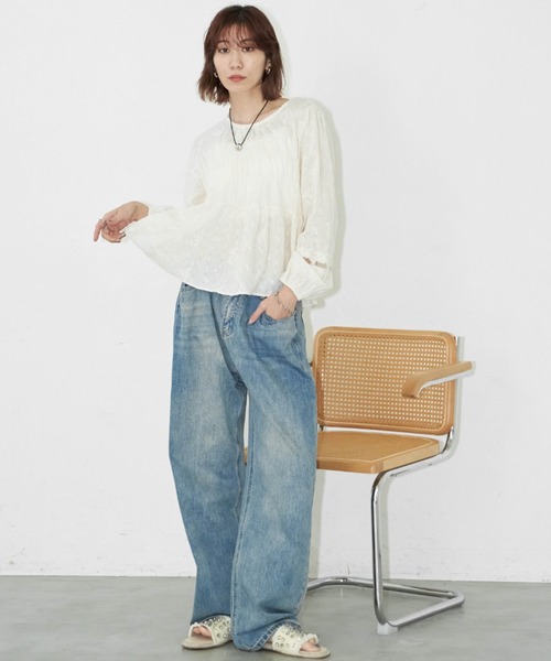 Auntie Rosa Holiday(アンティローザホリデー)の「カットワークレースブラウス(シャツ/ブラウス・レディース・アイボリー/オフホワイト・FREE)」の12枚目の写真