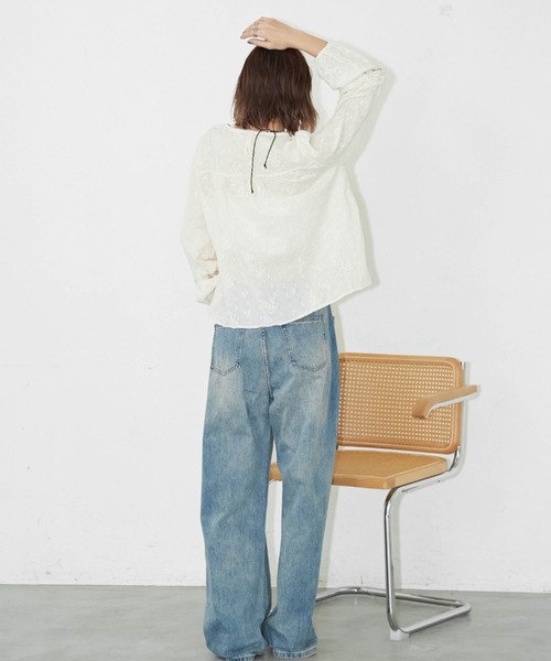 Auntie Rosa Holiday(アンティローザホリデー)の「カットワークレースブラウス(シャツ/ブラウス・レディース・アイボリー/オフホワイト・FREE)」の13枚目の写真