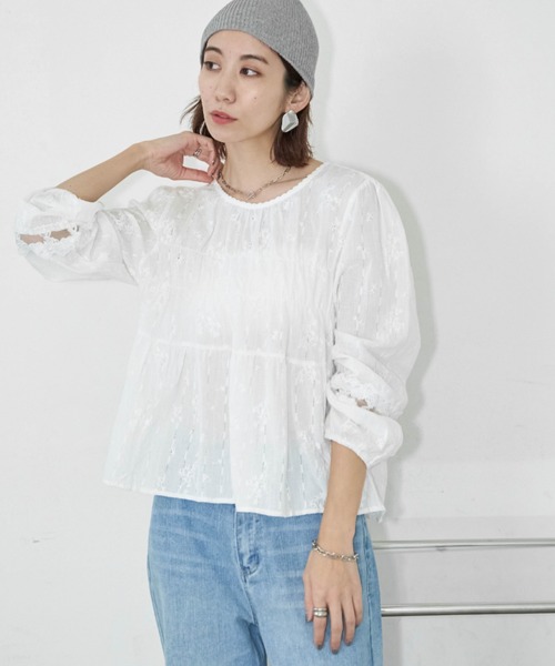 Auntie Rosa Holiday(アンティローザホリデー)の「カットワークレースブラウス(シャツ/ブラウス・レディース・アイボリー/オフホワイト・FREE)」の17枚目の写真