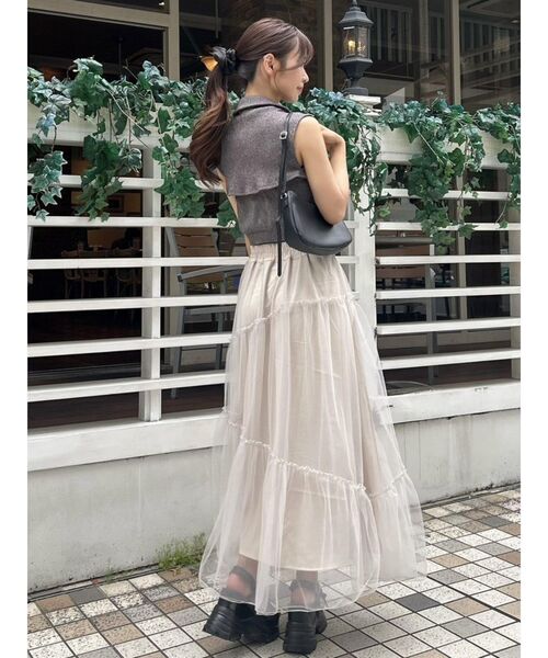 EATME（イートミー）の「アシンメトリーティアードスカート（スカート・レディース・ブラック/ベージュ/ブルー・FREE）」の12枚目の写真