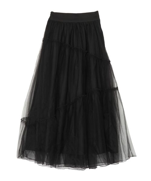 EATME（イートミー）の「アシンメトリーティアードスカート（スカート・レディース・ブラック/ベージュ/ブルー・FREE）」の4枚目の写真