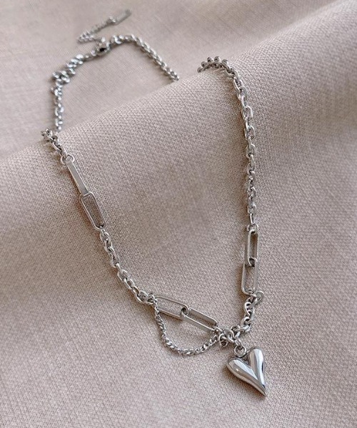 LAC-VERT（ラック・ヴェール）の「チェーンハートネックレス（ネックレス・レディース・シルバー・FREE）」の6枚目の写真
