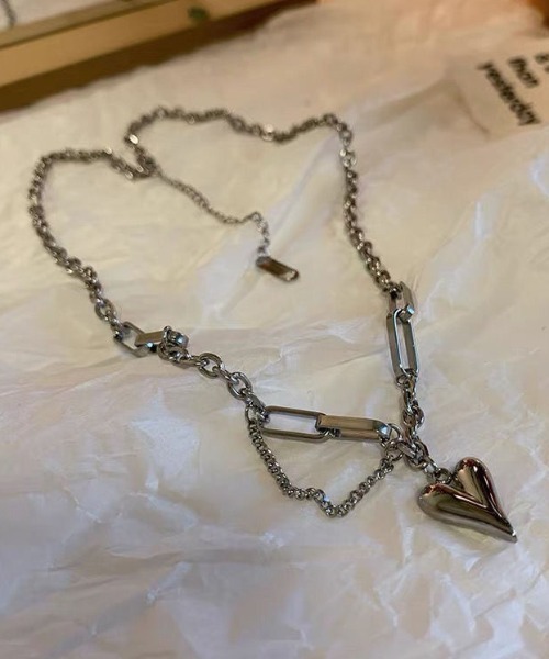 LAC-VERT（ラック・ヴェール）の「チェーンハートネックレス（ネックレス・レディース・シルバー・FREE）」の5枚目の写真