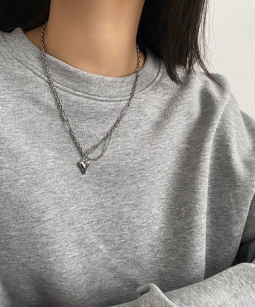LAC-VERT（ラック・ヴェール）の「チェーンハートネックレス（ネックレス・レディース・シルバー・FREE）」の8枚目の写真