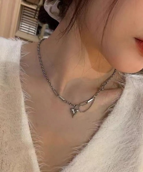 LAC-VERT（ラック・ヴェール）の「チェーンハートネックレス（ネックレス・レディース・シルバー・FREE）」の9枚目の写真