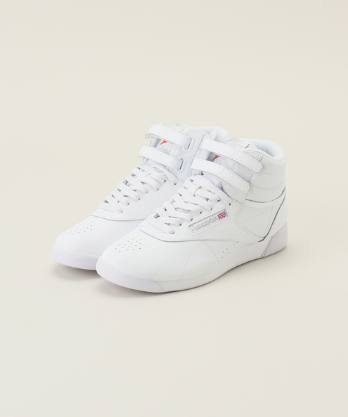 Noble(ノーブル)の「《WEB限定》【Reebok】フリースタイルハイ(スニーカー・レディース・ホワイト・23cm/23.5cm/24cm/24.5cm/25cm)」の1枚目の写真