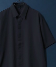ANPAS | Polyester Twill Fabric Fly front Shirt/別注 比翼仕立て ポリツイル シャツ メンズ レディース オーバーサイズ(シャツ/ブラウス)