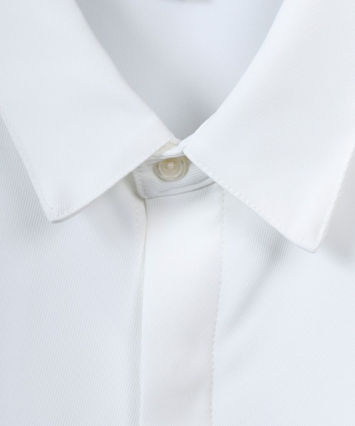 ANPAS（アンパス）の「Polyester Twill Fabric Fly front Shirt ポリツイル 比翼仕立て オーバーサイズ 無地半袖シャツ（シャツ/ブラウス・メンズ・ブラウン/ブラック/ホワイト/チャコール・LL/L/M）」の19枚目の写真