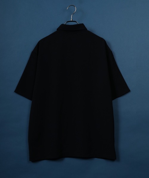 ANPAS（アンパス）の「Polyester Twill Fabric Fly front Shirt ポリツイル 比翼仕立て オーバーサイズ 無地半袖シャツ（シャツ/ブラウス・メンズ・ブラウン/ブラック/ホワイト/チャコール・LL/L/M）」の17枚目の写真