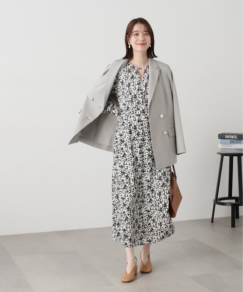 N.（N. Natural Beauty Basic）（エヌエヌナチュラルビューティーベーシック）の「【S Size Line】◆マットウースストレッチテーラードジャケット（テーラードジャケット・レディース・ライトグレー/ネイビー/ベージュ/グレー・SMALL/MEDIUM）」の18枚目の写真